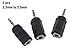 3 Pack of AnE Toys 2.5mm to 3.5mm Electrode Wires Adapter for Electro Therapy Machine Devices, Digital Muscle Pulse Massager, Electric Impulse Palm Massager