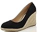 Delicious Women's Parma Round Toe Espadrille Wedge Slip on Sandals