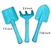Wassontec Kids Gardening Children Garden Tools Set Small Plastic Shovel Rake and Trowel, Toy Shovels for Kid Toddler Garden Tool Toys(Blue)