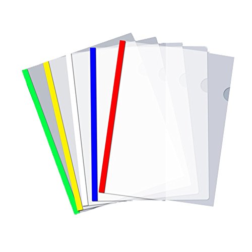 PRALB 25PCS Standard Sliding Bar Translucent Design Project File,Report Covers for A4,Perfect for School and Office,5 Color - Thumbnail 7