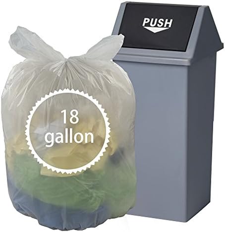 Ggbin 18 gallon Garbage Bags, 75 Counts, White