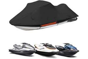 Jet Ski Cover for Sea-Doo GTR 300 2017–2025, 1-3 Seater PWC Water-Resistant Storage Cover for Personal Watercraft with Traile