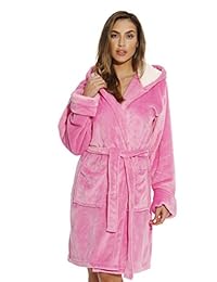 Just Love bata de terciopelo con capucha para mujer con capucha forrada Sherpa
