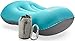 Inflatable Camping Pillow + Ultralight Stuff Bag + Screw Locking Carabiner for Hanging Lightweight Stuff - Excellent Choice for Camping, Travel, Go Bags, Hiking Essentials or Backpacking Gear (Blue)