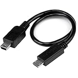 StarTech.com 8in USB OTG Cable - Micro USB to Mini USB - M/M - USB OTG Mobile Device Adapter Cable - 8 inch (UMUSBOTG8IN)