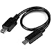 StarTech.com 8in USB OTG Cable - Micro USB to Mini USB - M/M - USB OTG Mobile Device Adapter Cable - 8 inch (UMUSBOTG8IN),Black