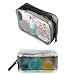 EL 2 Pack Clear Carry On Travel Toiletry Bag PVC Vinyl Zippered LuggageToiletry Carry Pouch Travel Cosmetic Makeup Bag (black)