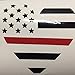 FOVLWYT Tempered Blue Thin Red Line Heart Vinyl Decal for Home or Car - Looks Great on Motorcycles, Laptops, Windows Also Vinyl.