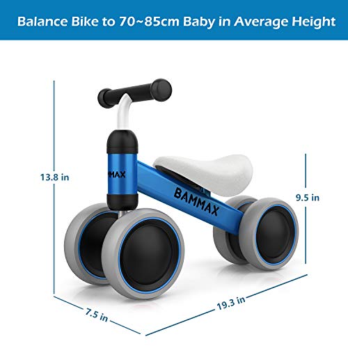 Bammax Baby Balance Bike, Baby Bike for 1 Year Old Baby Walker Toddler