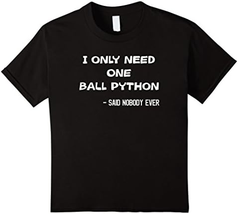 Kids Funny Pet Ball Python Love T-Shirt - Snake Breeders Gift 6 Black