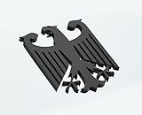 Mina Gallery Black German Germany Eagle Metal Decorative Emblem Decal Ornament Stainless Steel 3