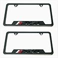2PCS 3D Emblem TR Stainless Steel License Plate Frame Cover Holder Fortoyota Carbon Fiber Sport