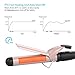 Abody 1.25inch hair curling iron, Professional Curling Wand Hair Curler Ceramic Barrel with a Heat Protective Glove for Girls Women Gifts (Rose Gold)