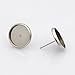 PH PandaHall 50pcs (25 pairs) 304 Stainless Steel Flat Round Earstud Posts (Tray: 6mm; 8mm, Pin: 0.7mm)
