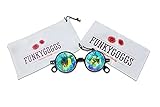 Kaleidoscope Glasses - Rainbow Prism Diffraction Glasses - Experience Amazing Vivid Colors by Funky Goggs (Black)