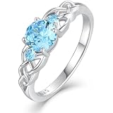 STARCHENIE Infinity Promise Ring - 925 Sterling Silver Angel Wings Heart With Opal & CZ, Size 6