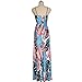 Women's Bodycon Floral Romper Dress - V Neck Lace Up Overlay Jumpsuit Maxi