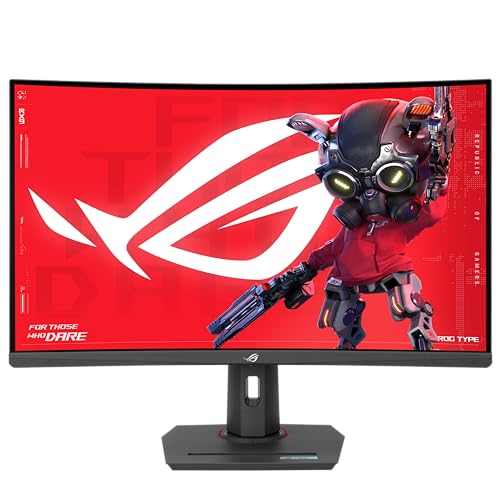 ASUS ROG Strix XG32WCMS 32 Zoll Gaming Monitor (2560x1440, Curved, 280Hz (über 144Hz), Fast VA, Extreme Low Motion Blur Sync, USB Type-C, DisplayWidget Center, Stativanschluss, HDR) thumbnail 1