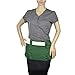 Waitress Waist Aprons Commercial Restaurant Home Bib Spun Poly Cotton Kitchen (3 Pockets) in Dark Green