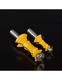 Juego de brocas de fresado para carpintería HOEN de 0.5 in de vástago corona moldeada para puerta y cajón (2 piezas)