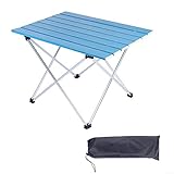 Suncaya Outdoors Portable Aluminum Folding Camping Side Tables with Carry Bag, Compact Lightweight Table, Picnic, Camp, Boat, BBQ, Beach, Hiking, Two Sizes, SO-ZDZ-001
