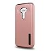 Asus ZenFone 3 Case ZE520KL, DoubleK Hybrid Heavy Duty Armor Hard Plastic PC + Soft TPU Shockproof Protection Defender Case for Asus ZenFone3 5.2 Inches (Rose Golden)