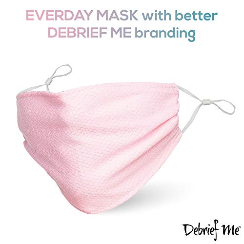 THE EVERYDAY FACE MASK by Debrief Me - Latest Cutting-EdgeReusable, Portable, Foldable, Lightweight 100% Cotton Dust Mask for Sensitive Skin Gardening Mowing Nail Tech Cleaning Saw Dust(Light Pink)