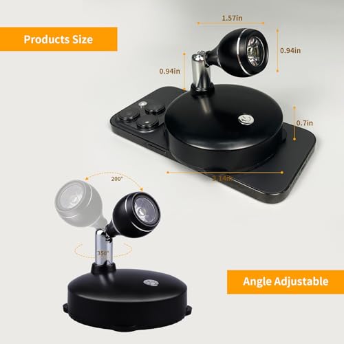 2Pcs Wireless Spotlight for Indoor, Battery Operated LED Spotlight with Dimmable Rotatable Timer Uplight Mini Accent Lights with Remote for Wall Display Plants Painting Artwork Closet Natural White