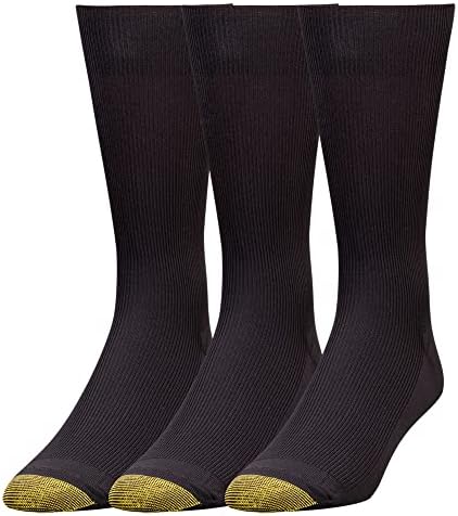 gold toe canterbury dress socks Gold Toe Men's Canterbury Cotton Ribbed Crew Dress Socks 3 Pairs Assorted Colors