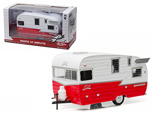 Greenlight 1/24 Scale Shasta 15' Airflyte Trailer Die-Cast Hitch Tow 18225