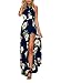 FFLMYUHULIU Women's Halter Floral Sleeveless Long Maxi Dress, C2602-Navy, Medium