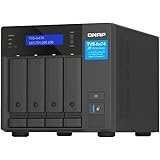 QNAP TVS-h474-PT-8G-US 4 Bay High-Speed Desktop NAS with Intel Pentium Gold 2-core CPU, 8GB DDR4 Memory, 2.5 GbE Networking a