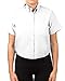 KNG Women’s White Button Down Short Sleeve Oxford Shirt - M