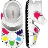 pediped Originals Daisy Sandal (Infant),White Multi,Small (6-12 Months)