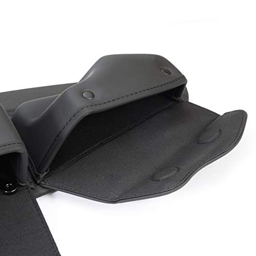 Lalaparts Motorcycle Black 3 Pocket Batwing Faring Windshield Bag Pouch Compatible for Harley Touring 2014-2018