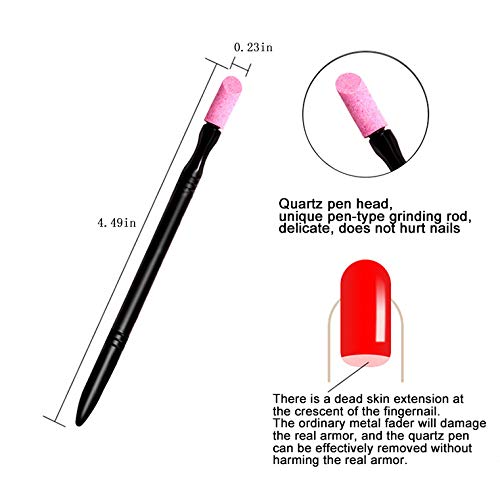 image for DAGEDA 4Pc New Quartz Scrubs Stone Cuticle Stick Pen Nail Art Care Too