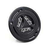 HTT Group Motorcycle Black Keyless Gas Cap Twist Off Aluminum Racing Fuel Tank Cap For Kawasaki ZX-14R/ ZZR1200 /ZRX1200R /Z1000 /ZX-10R /ZX-9R /ZX-6RR /ZX-6R