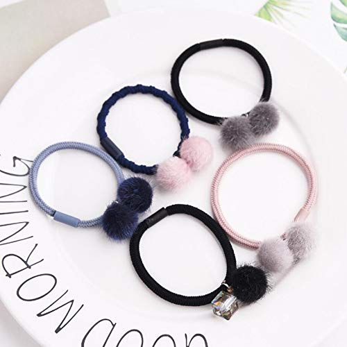 Wall of Dragon 2018 New Pompom Elastic Hair Bands Rope Women Girls Hairball Hair Ties Accessories Ponytail Holder Scrunchy Feminine Gift