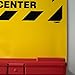 NMC LORK2 SAFETY LOCKOUT CENTER – 14 in. x 16 in. Styrene Electrical Lockout Backboard with Rack, Black Text on Yellow Base