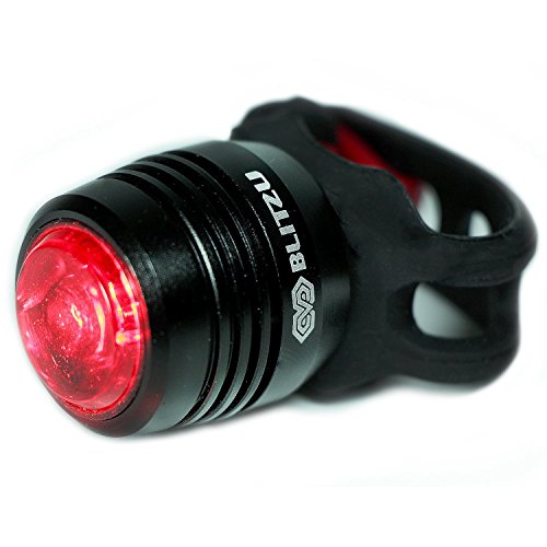 BLITZU Ultra Bright LED Bike Tail Light Ruby USB Rechargeable Bicycle