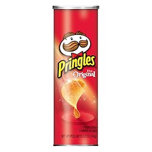 Image of Pringles Potato Crisps Chips, Original Flavored, 5.2 oz Can