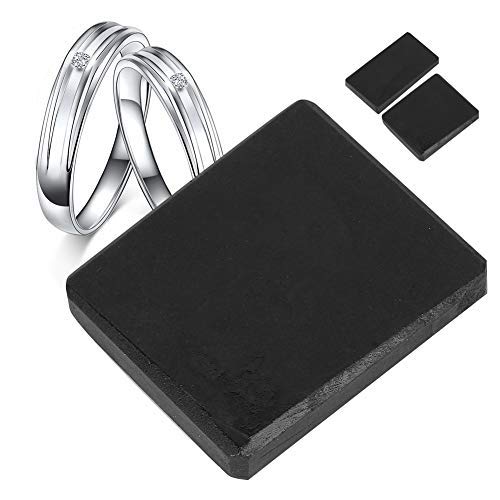 Betued Gold Touchstone, Testing Tools, Silver Acid Testing Tool Set, Platinum Gold C Precious Metal Test Stone Size Portable Gold Test Stone (Acid Testing Water Not Included)