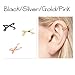 Criss Cross Ear Cuff X Cuff Earring Fake/Faux Cartilage Piercing Sterling Silver Rose/Yellow Gold Filled