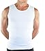 BEST SLIM FIT A UNDERSHIRT FOR MEN - Light Compression A Shirt Undershirt with Moisture-Wicking Fabric Keeps You Cool on Hot Days & Provides More Coverage Than Traditional A Tank Undershirts