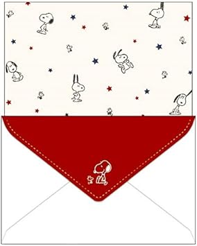 Amazon カミオジャパン ラブリー レターセット 金箔押し A5 封筒4枚 便箋8枚 日本製 スヌーピー レターセット 文房具 オフィス用品