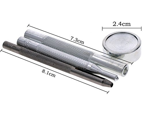 R REIFENG 80 Sets/Pack Metal Press Studs Sewing Button Snap Fasteners Snaps Button Leather Craft Clothes Bags Fixing Tools,12.5 mm in Diameter