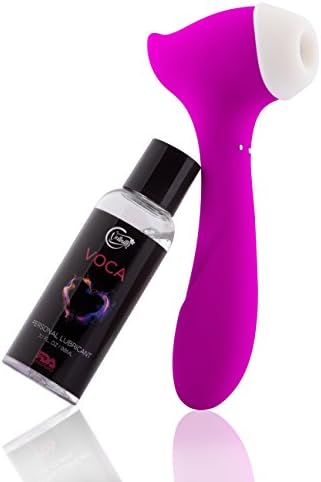 Veilnilla Women's Handheld Personal Massager With 3 Stimulating Suction Modes &amp; 8 Vibrating Modes, Medical-Grade Silicone, Waterproof &amp; Rechargeable Erotic Gift Idea -BONUS Lubricant