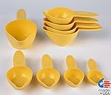 Pourfect 9-Piece Measuring Cup Set, Yellow Pepper