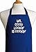 Mr. Good Lookin' Is Cookin' Funny Aprons For Men, Royal Blue Humorous Mens Apron, Grilling Apron For Guys
