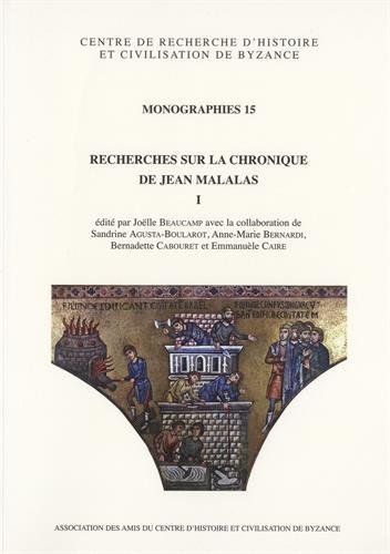 Recherches sur la Chronique de Jean Malalas